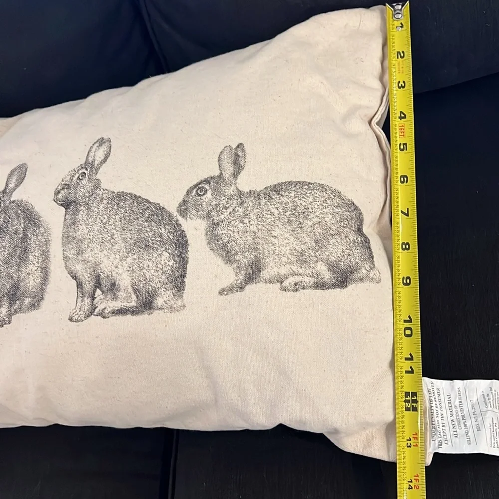 LINEN EASTER SPRING BUNNY PILLOW